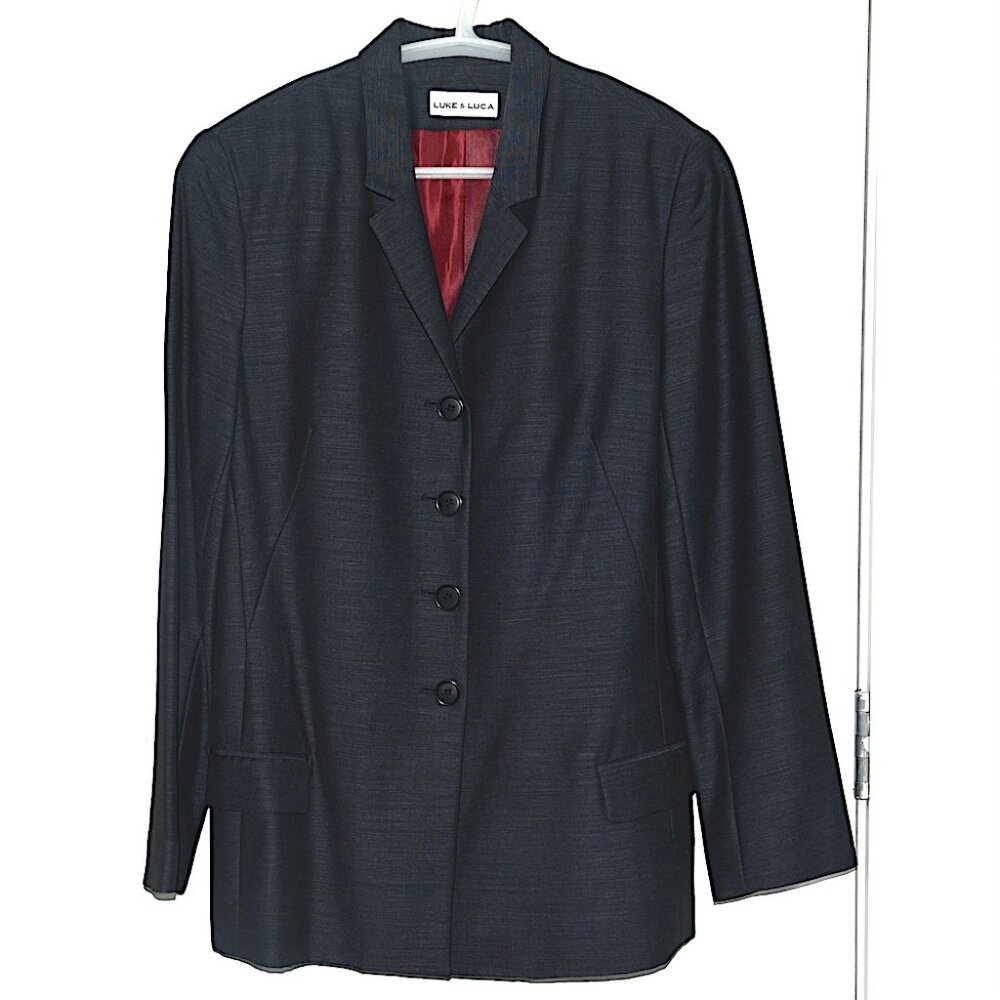 Unworn or Worn 1X Luke & Luca Vintage 90s / Y2K Tailored Blazer—Made in USA